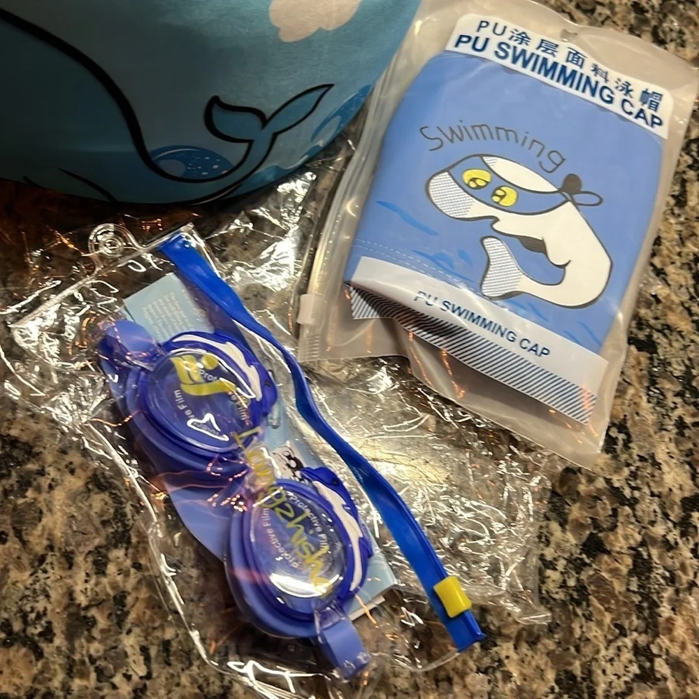 Swim floatie set in blue NEW